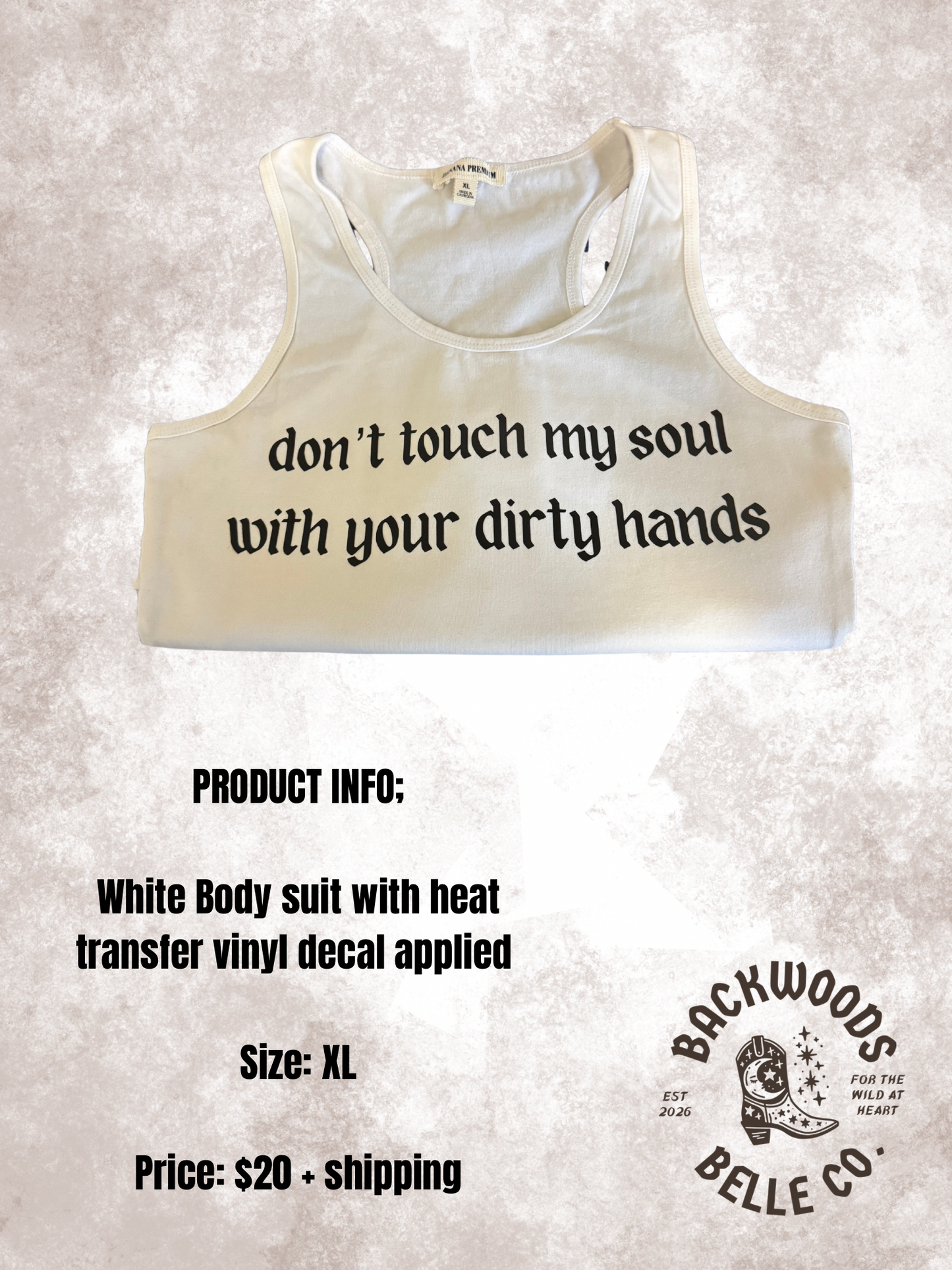 White Upcycled Bodysuit