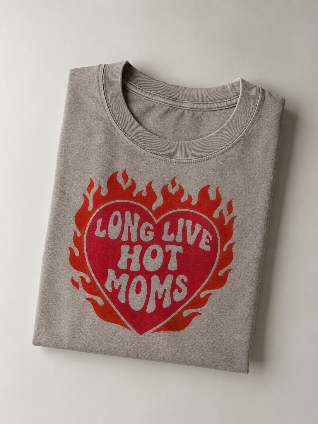 Long Live Hot Moms Hand Painted Upcycled Tee